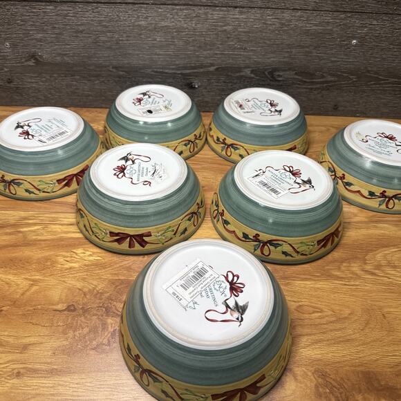 Lenox Winter Greetings Everyday 6-7/8” Cereal Soup Bowls~set Of 7 - Picture 9 of 11